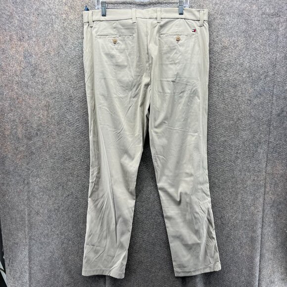 Tommy Hilfiger Dress Pants Men 36x32 Beige Chino Tan Trouser Sport Khaki Stretch - Picture 2 of 9